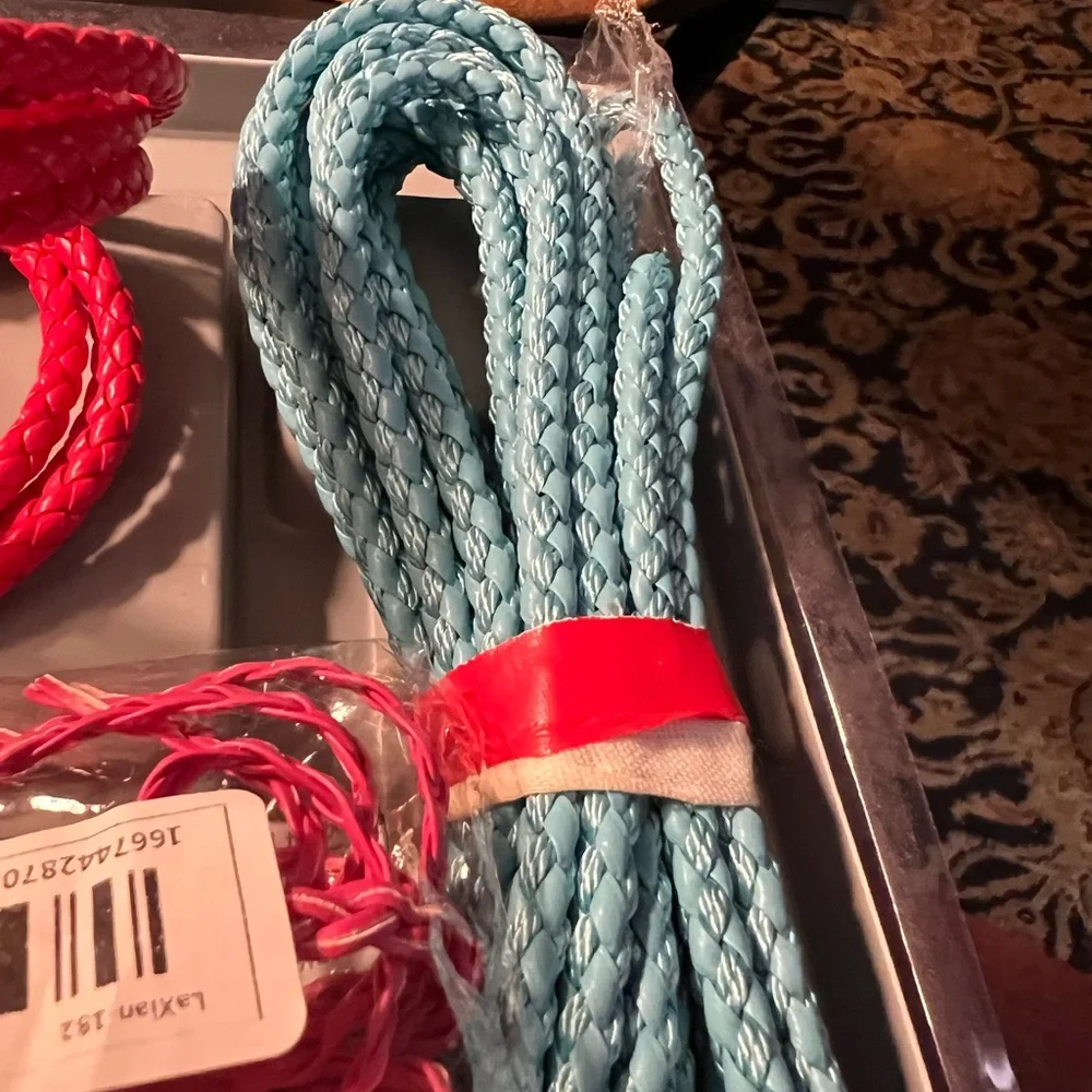 Flat Leather Cord & Braided Straps - Brown